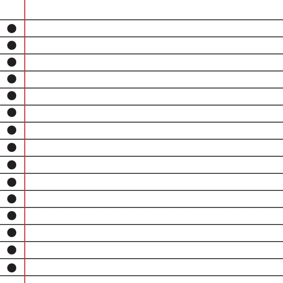 Lined paper from a notebook vector