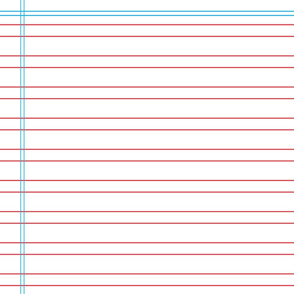 Lined paper from a notebook vector