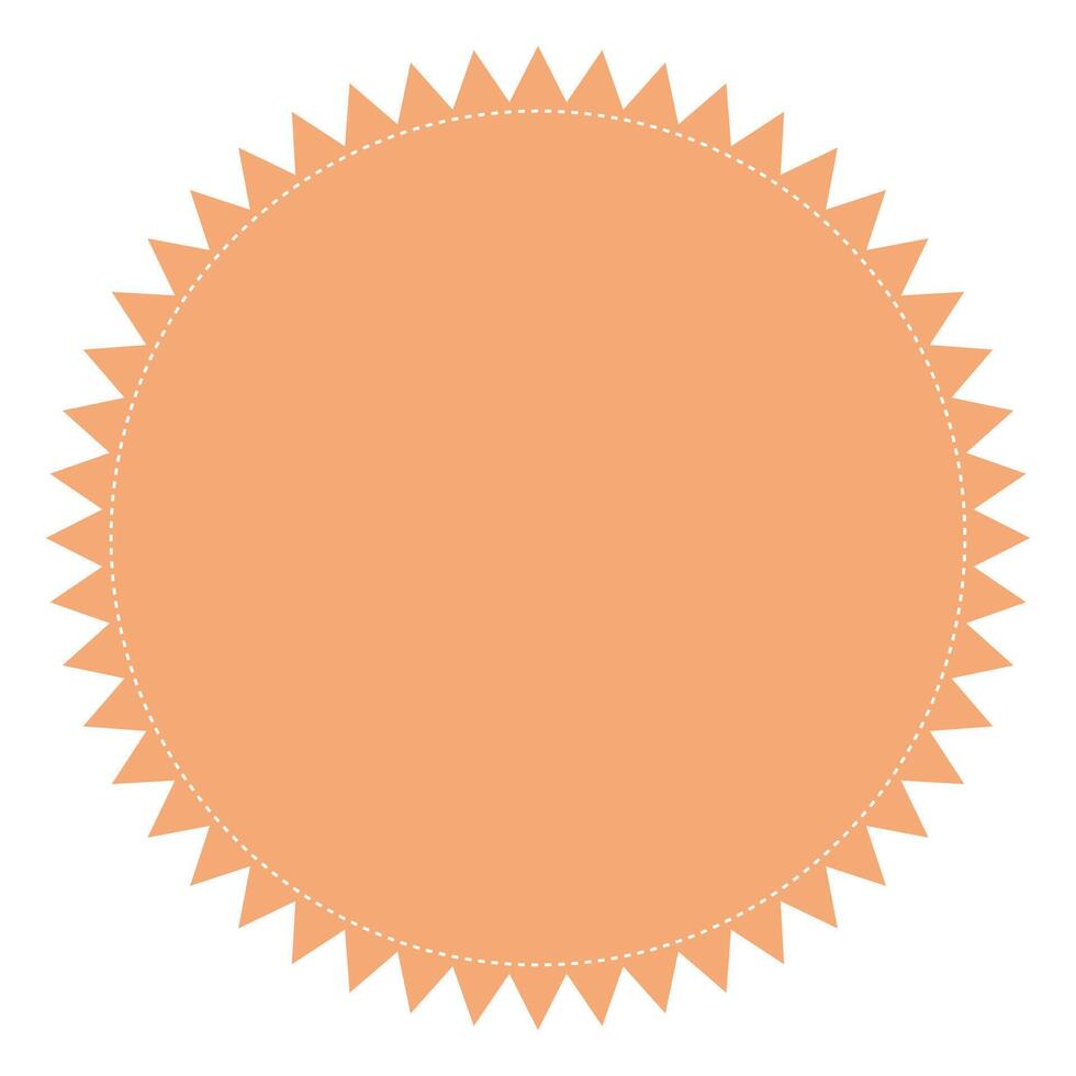 Starburst badge shape, burst wave star, price label sticker vector