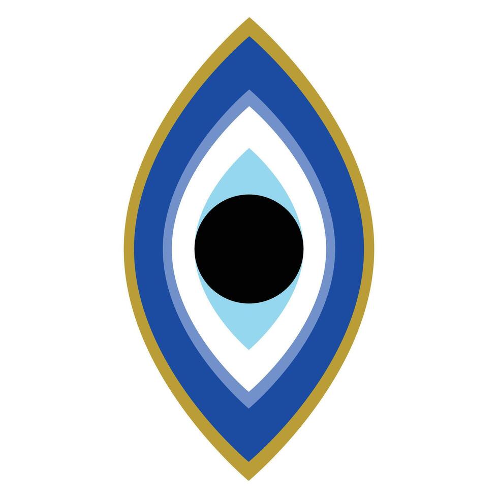 evil eye vector - symbol of protection - blue turkish