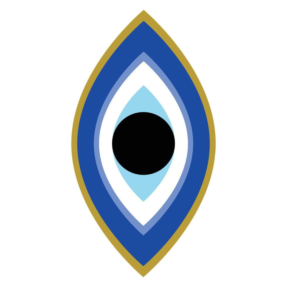 evil eye vector - symbol of protection - blue turkish