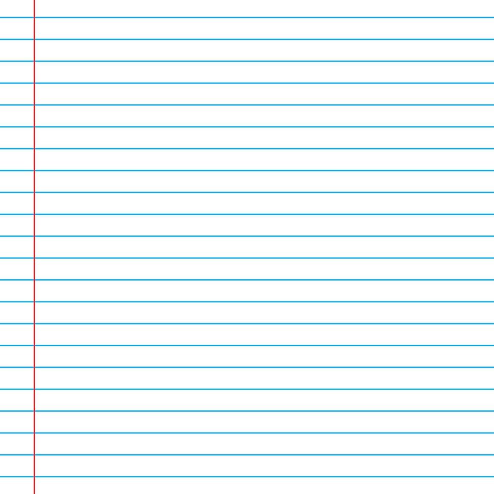 Lined paper from a notebook vector