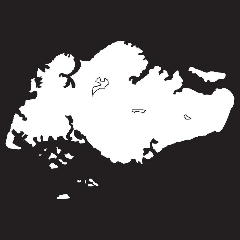 Singapur mapa vector símbolo diseño