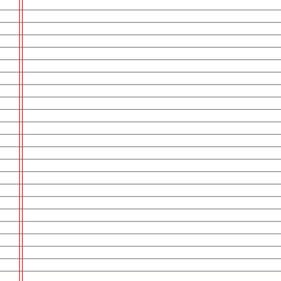 Lined paper from a notebook vector