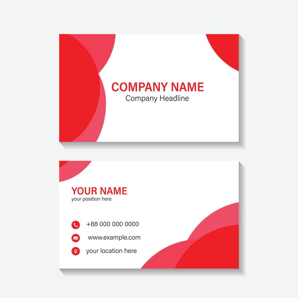 red business card vector