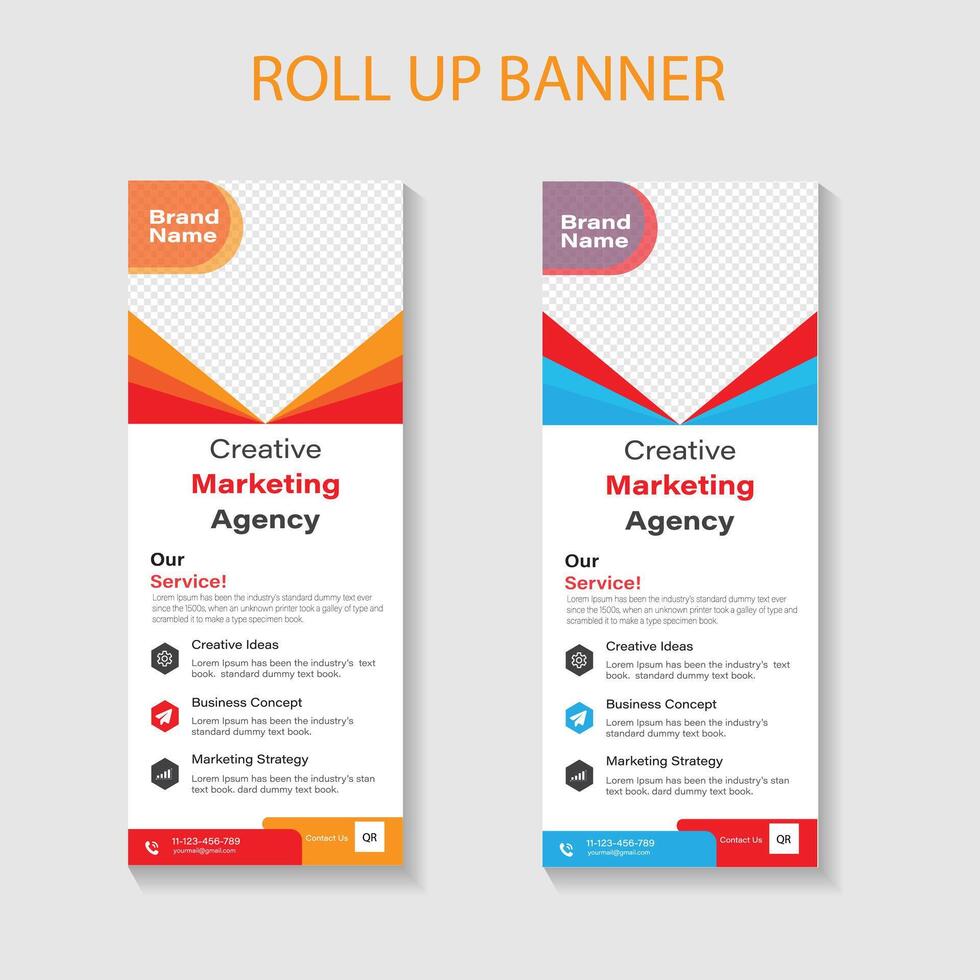 rollup banner design vector