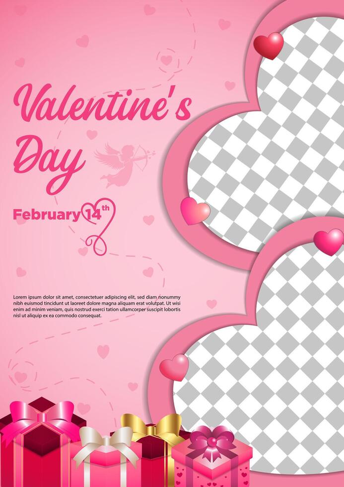 vector San Valentín día postertemplate