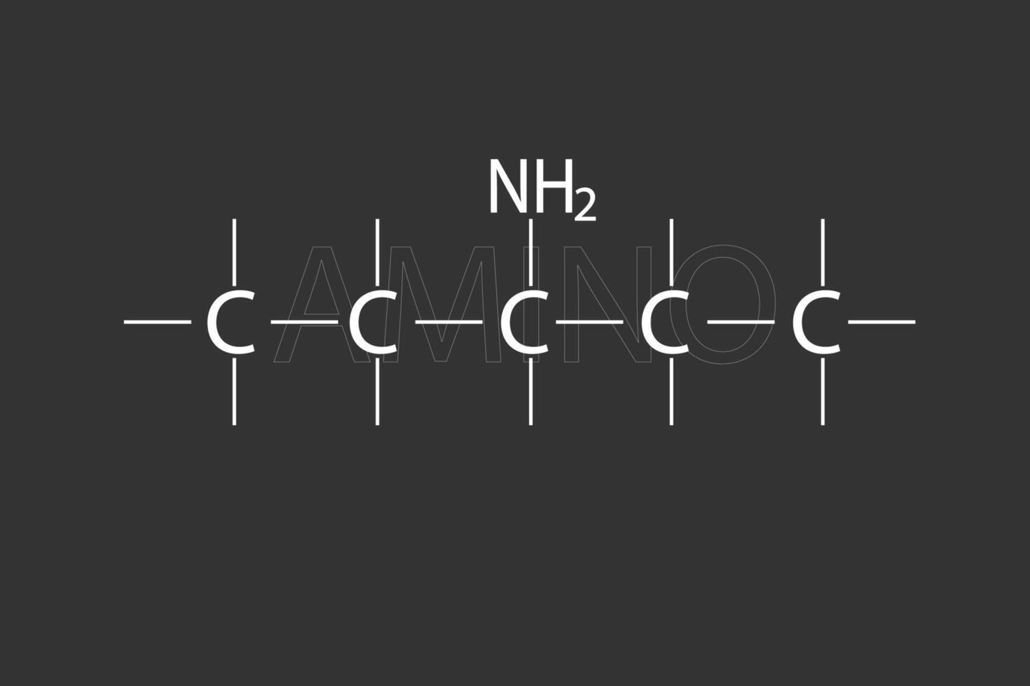 aminado molecular esquelético químico fórmula vector