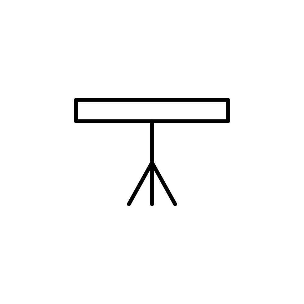 Table Vector Line Symbol. Suitable for books, stores, shops. Editable stroke in minimalistic outline style. Symbol for design
