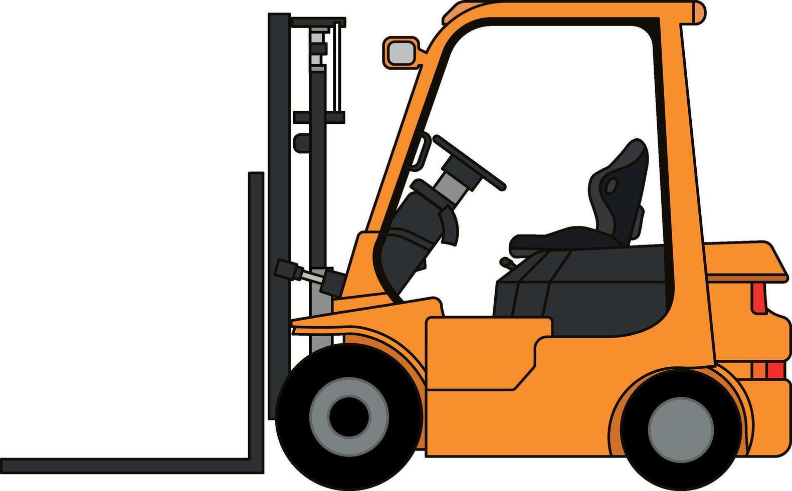 forklift no background vector