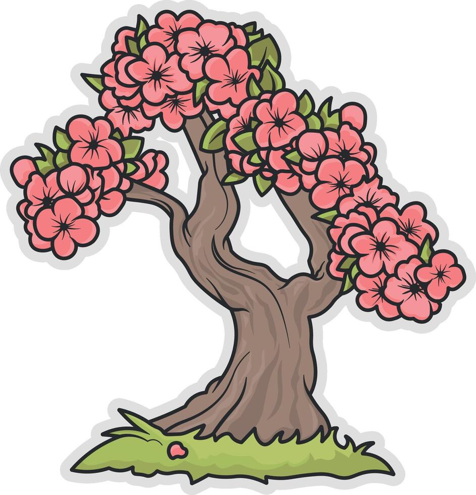 vector dibujo de sakura árbol sin antecedentes