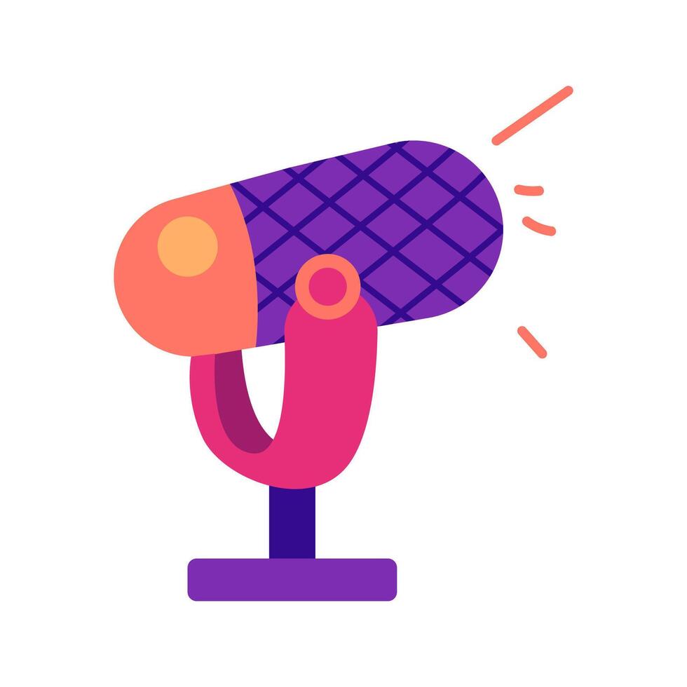 microphone icon element vector illustration in flat style design