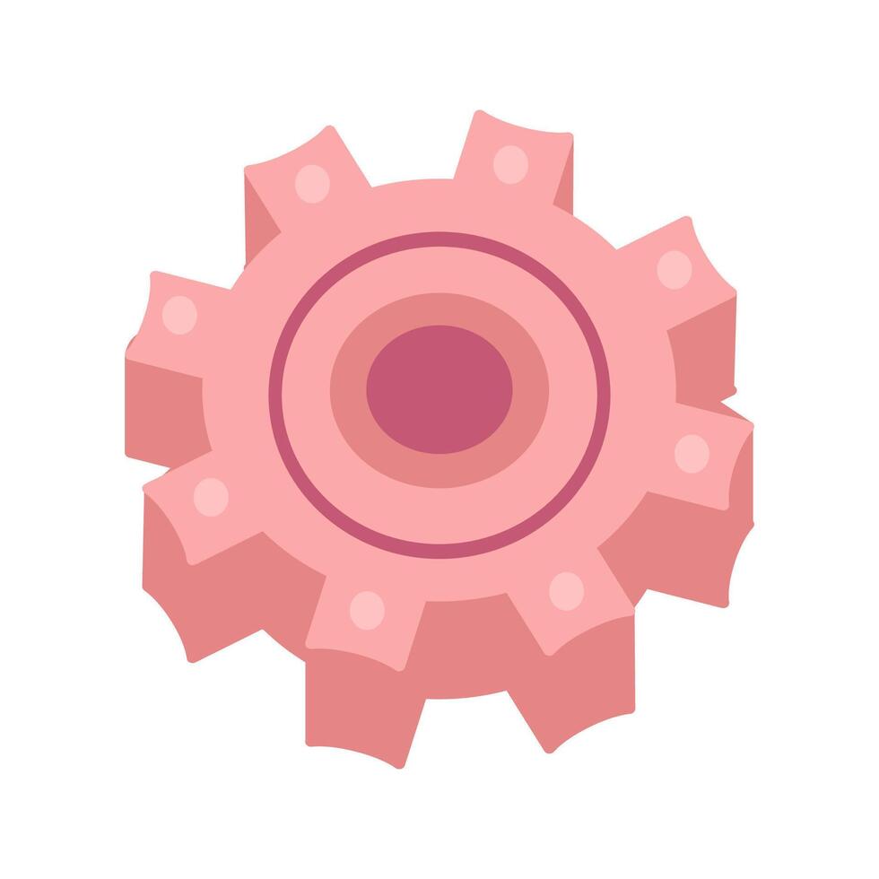 Gear vector icon element illustration in cartoon style design