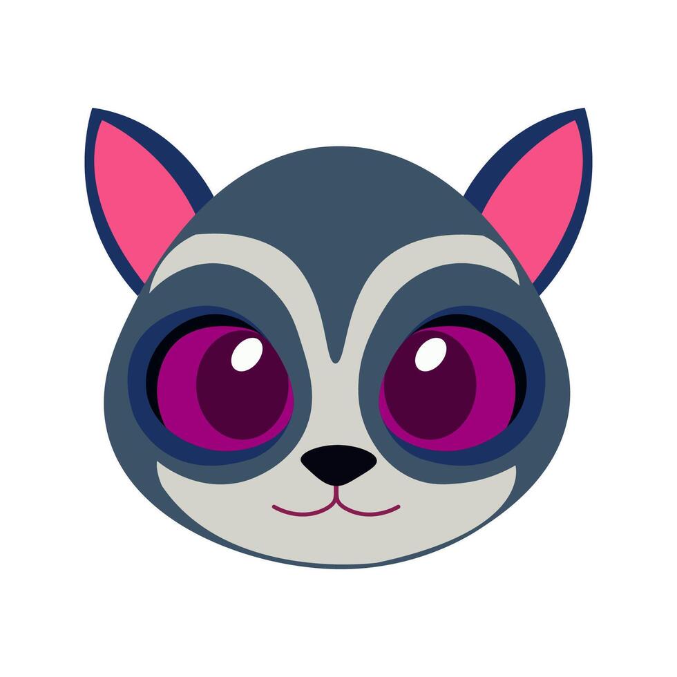 Cute Cat Head Cartoon Vector Illustration. Cat face avatar illustration