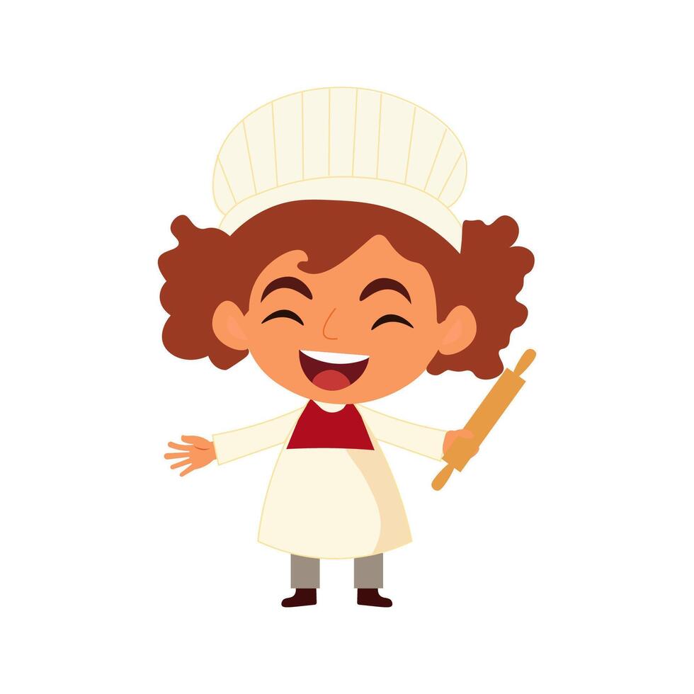 children cook vector illustration. Little chef vector illustration design