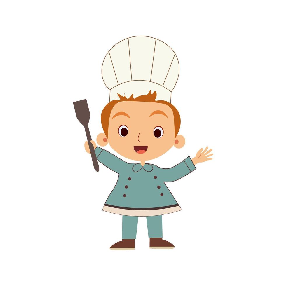 children cook vector illustration. Little chef vector illustration design