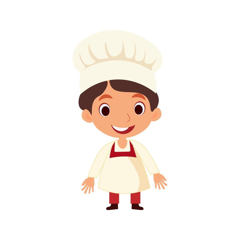 children cook vector illustration. Little chef vector illustration design