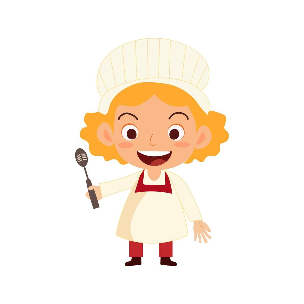 children cook vector illustration. Little chef vector illustration design