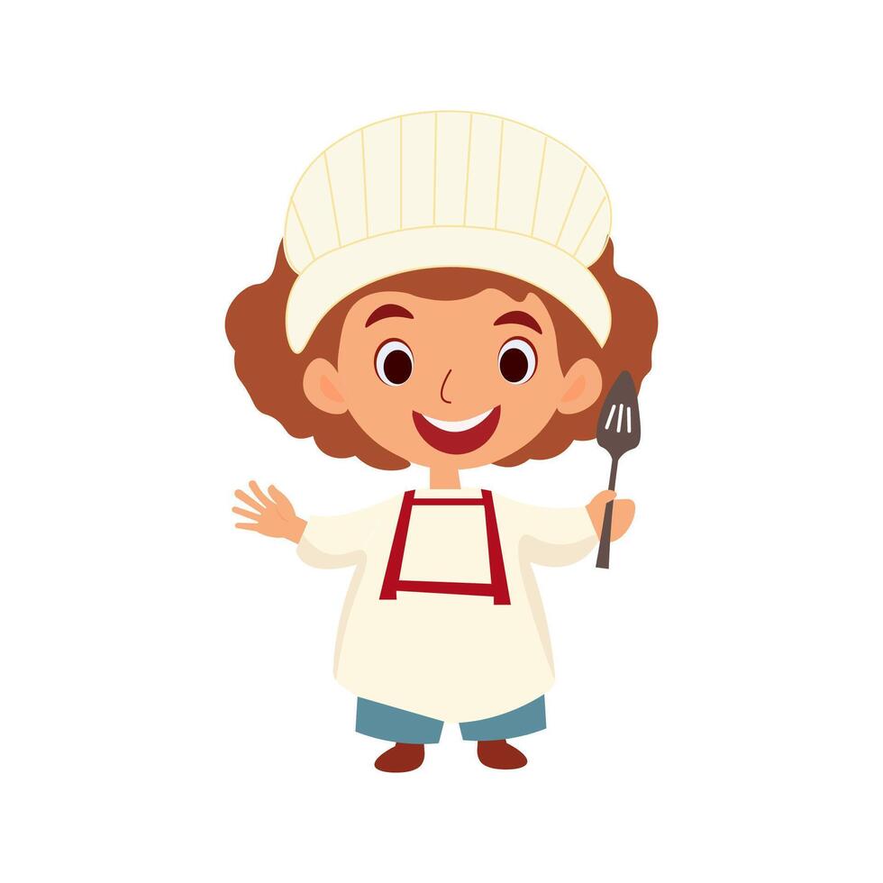 children cook vector illustration. Little chef vector illustration design