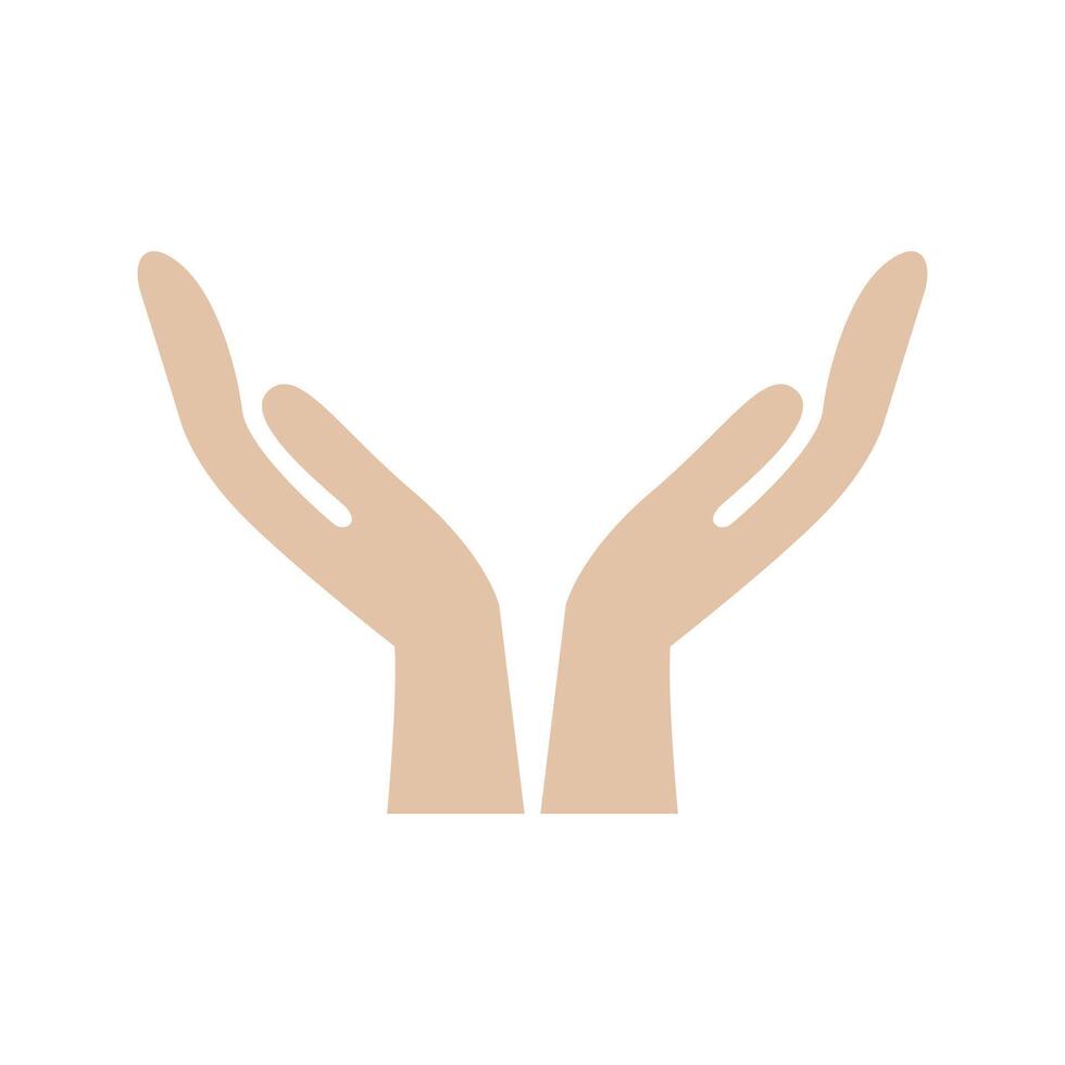 Cupped Hands Icon Vector Illustration