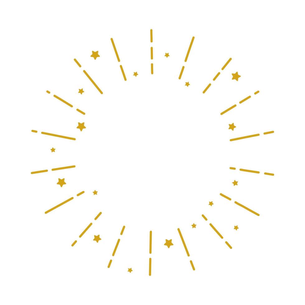 Golden Starburst Frame vector