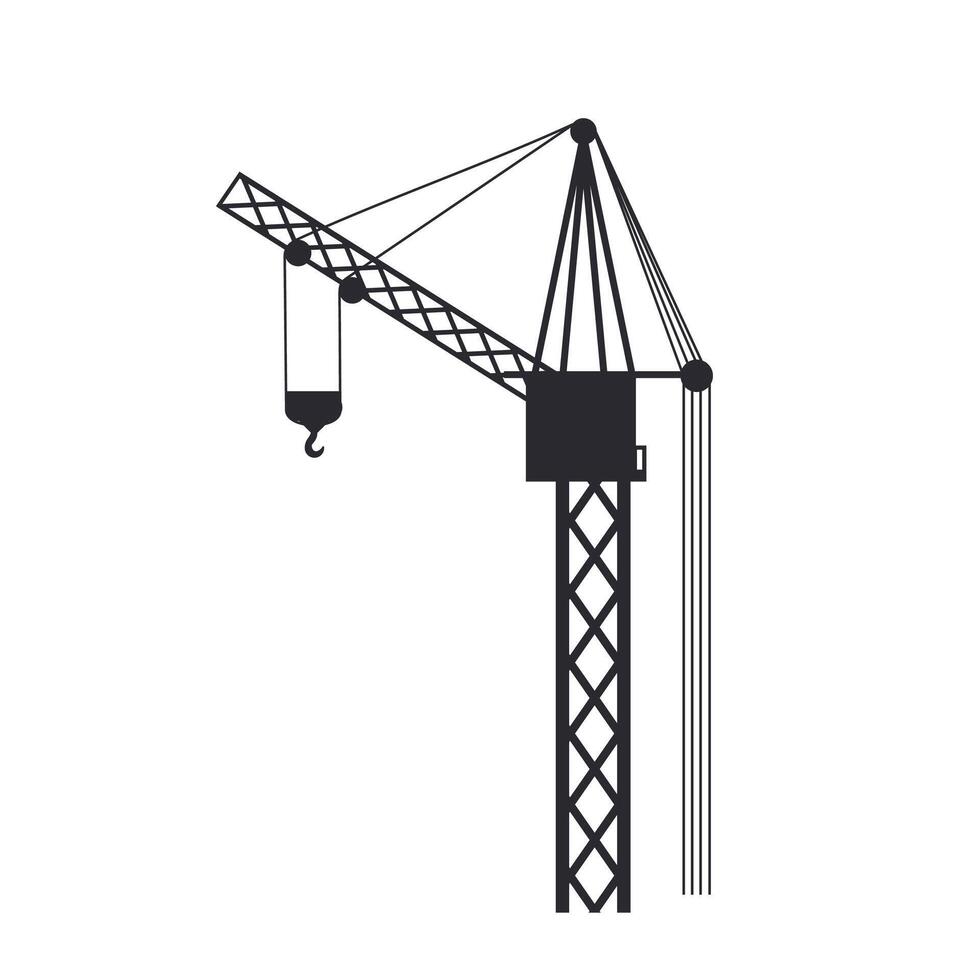 torre grua icono vector ilustración