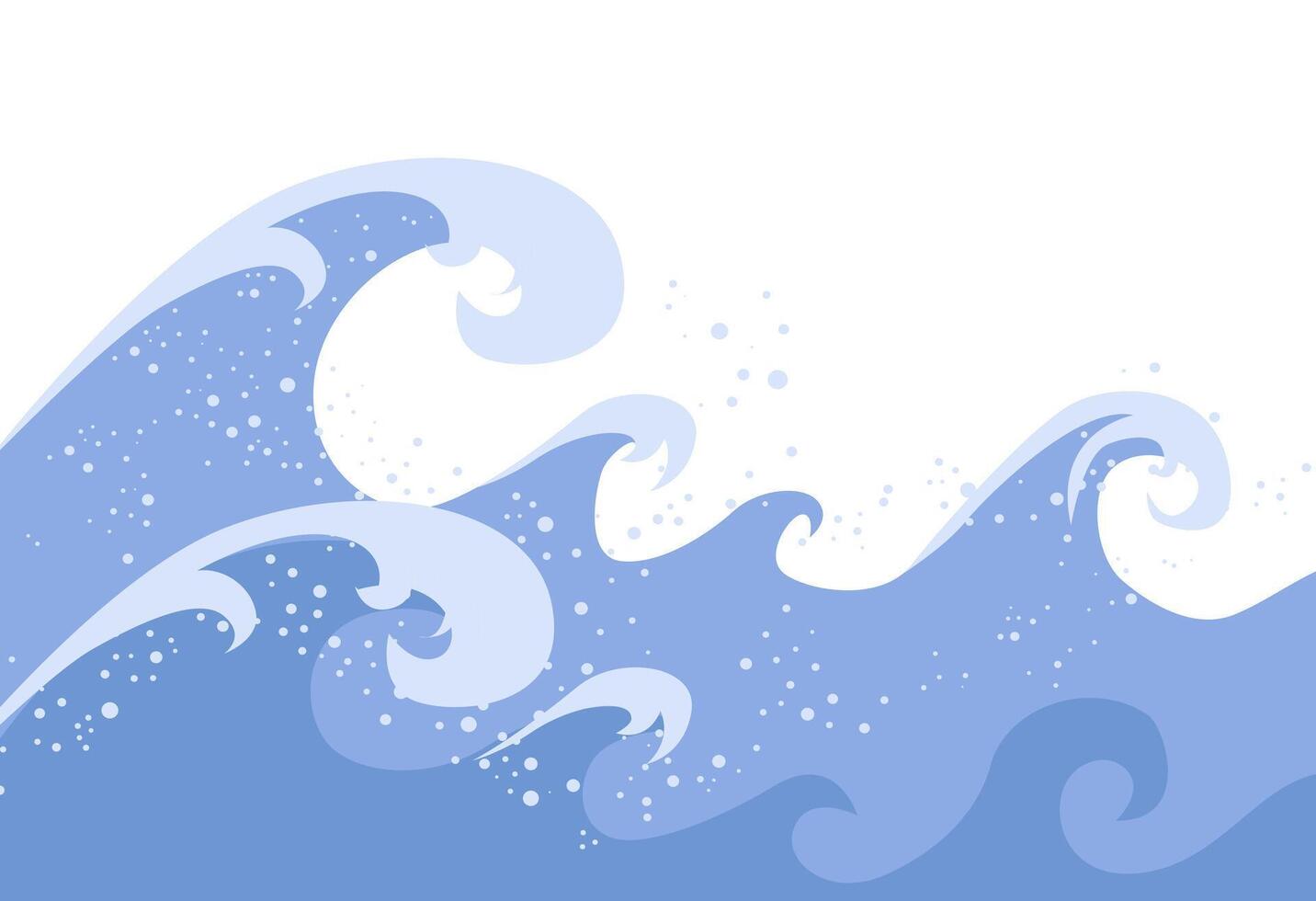 Ocean Wave Vector Illustration