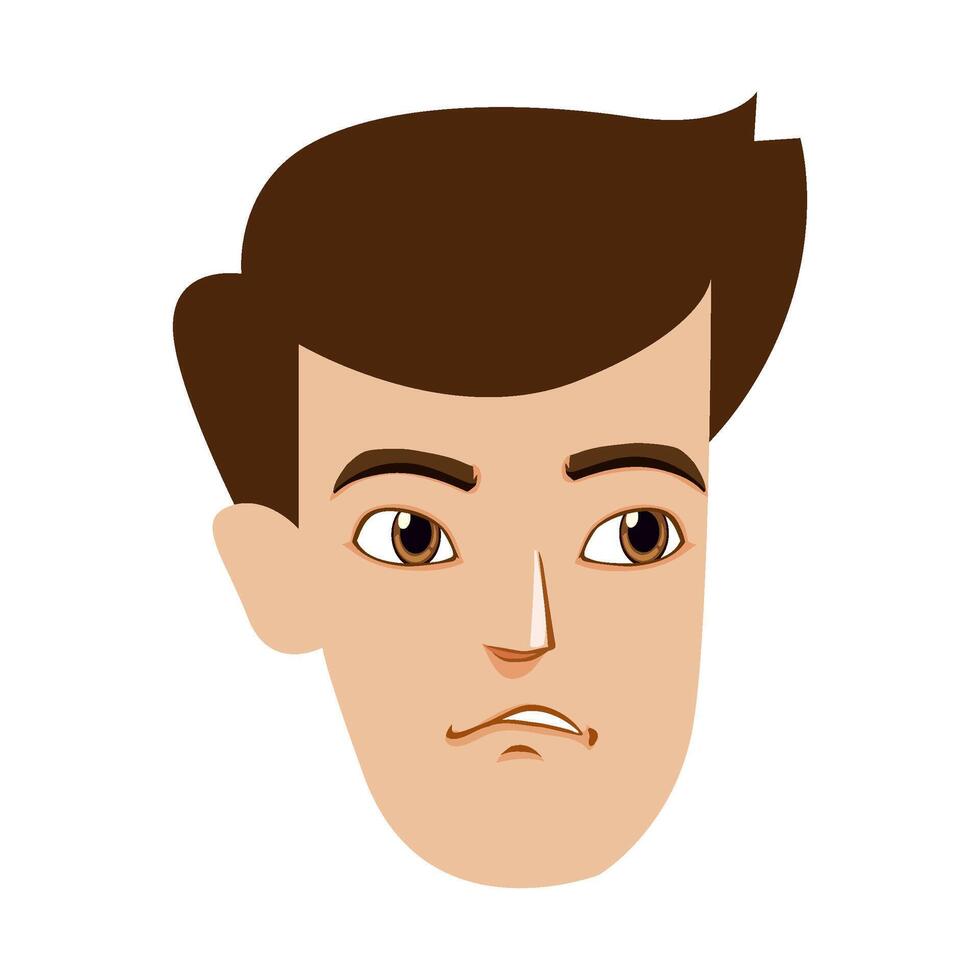 Cartoon Boy Face Icon Vector Illustration