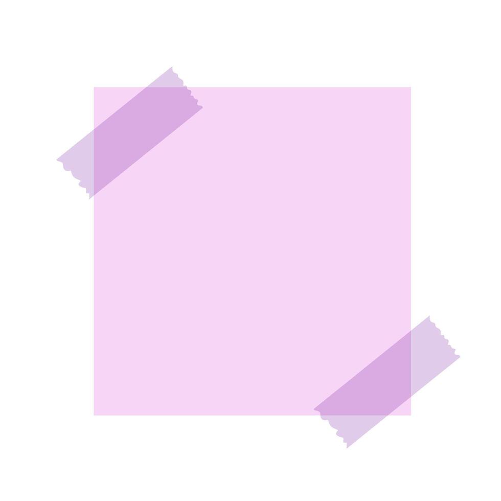 púrpura Nota con adhesivo cintas icono vector