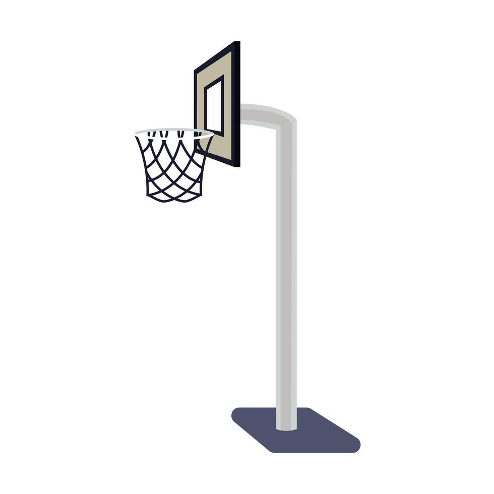 baloncesto red aro y estar vector ilustración