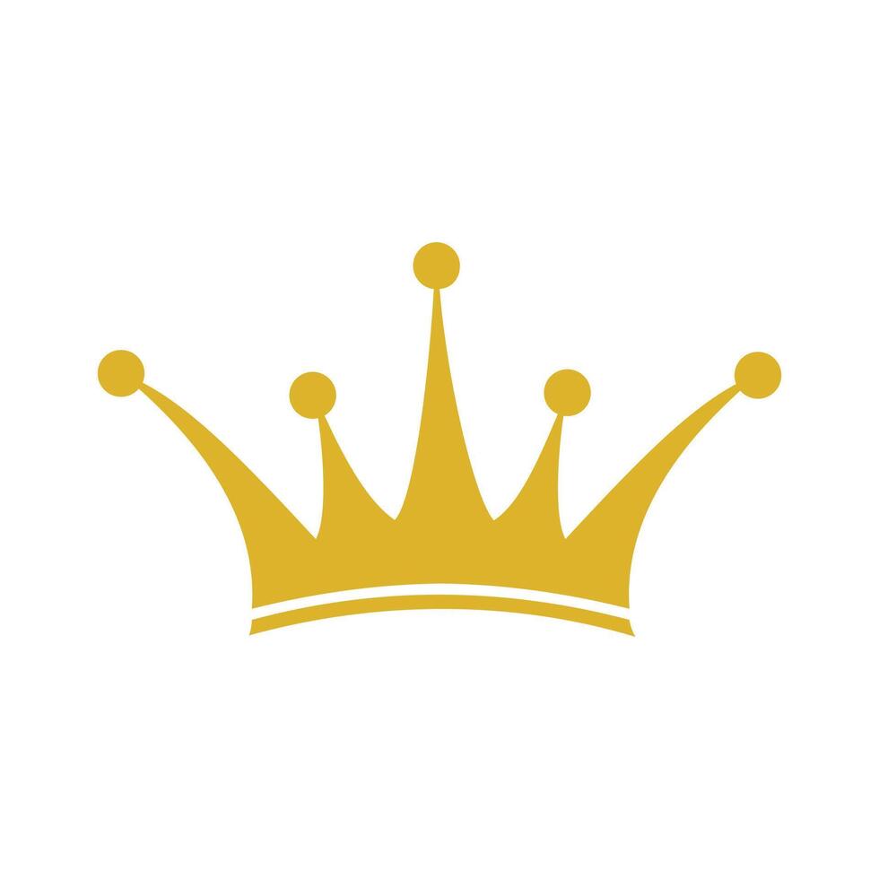 Gold Crown Icon Vector Illustration