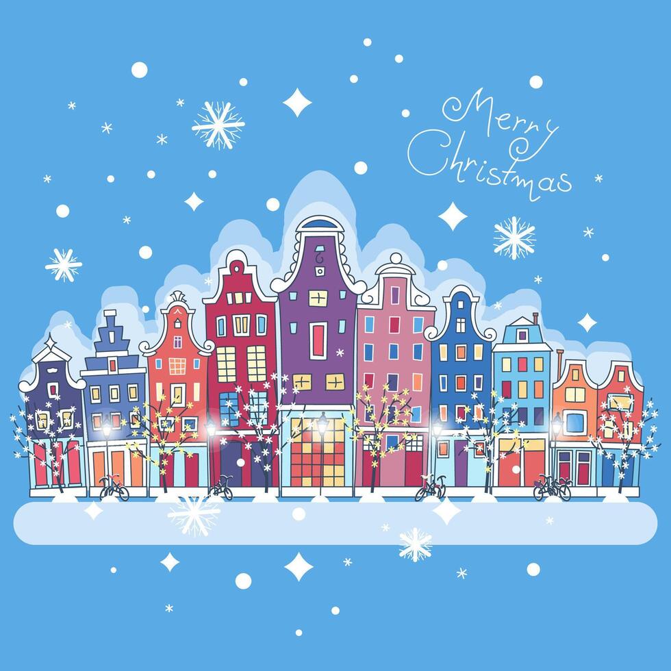 Christmas street banner 2 vector