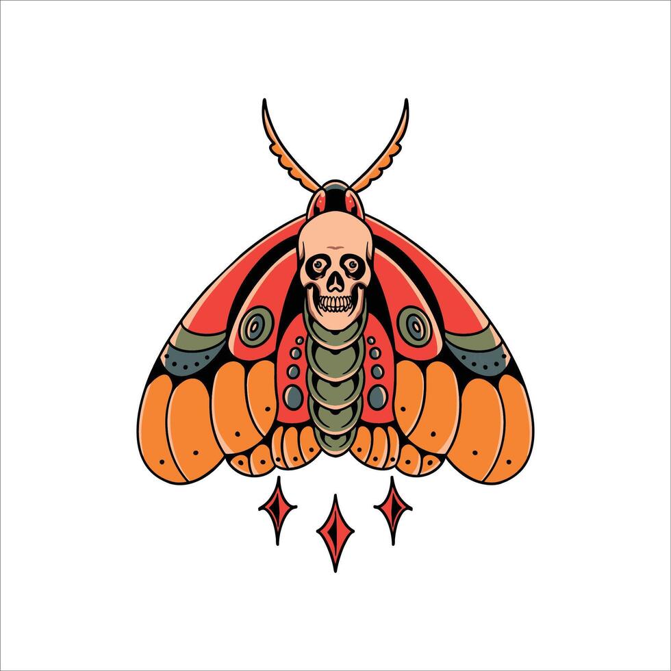 butterfly tattoo illustration vector design