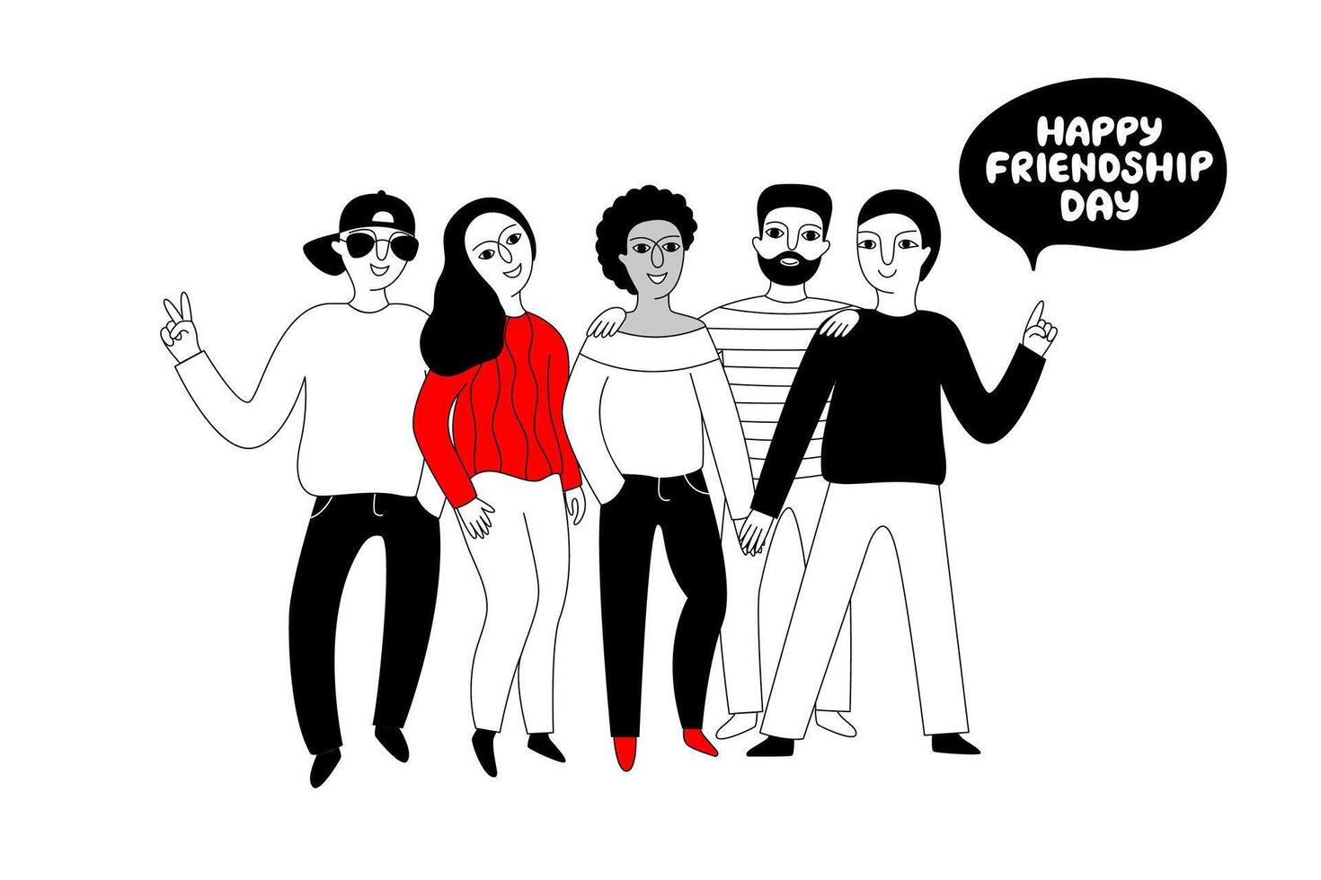 Happy Friendship day poster vector