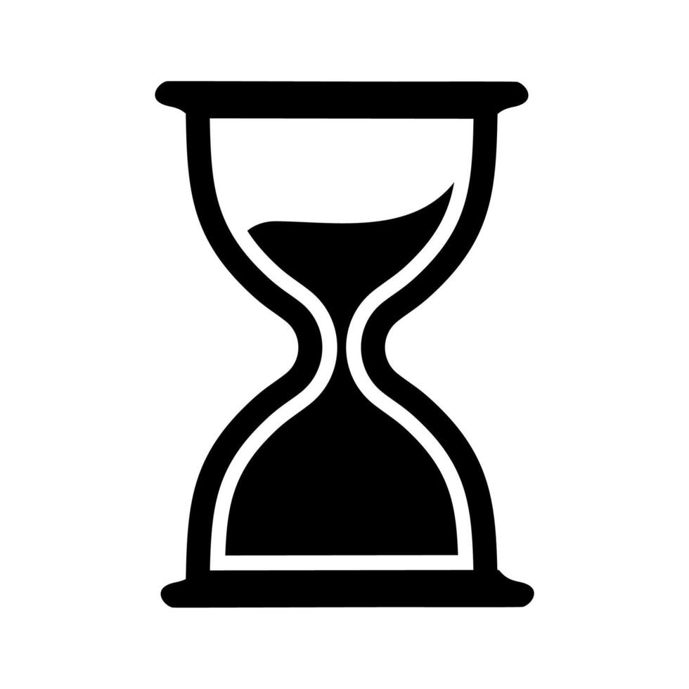 Hourglass icon vector on white background