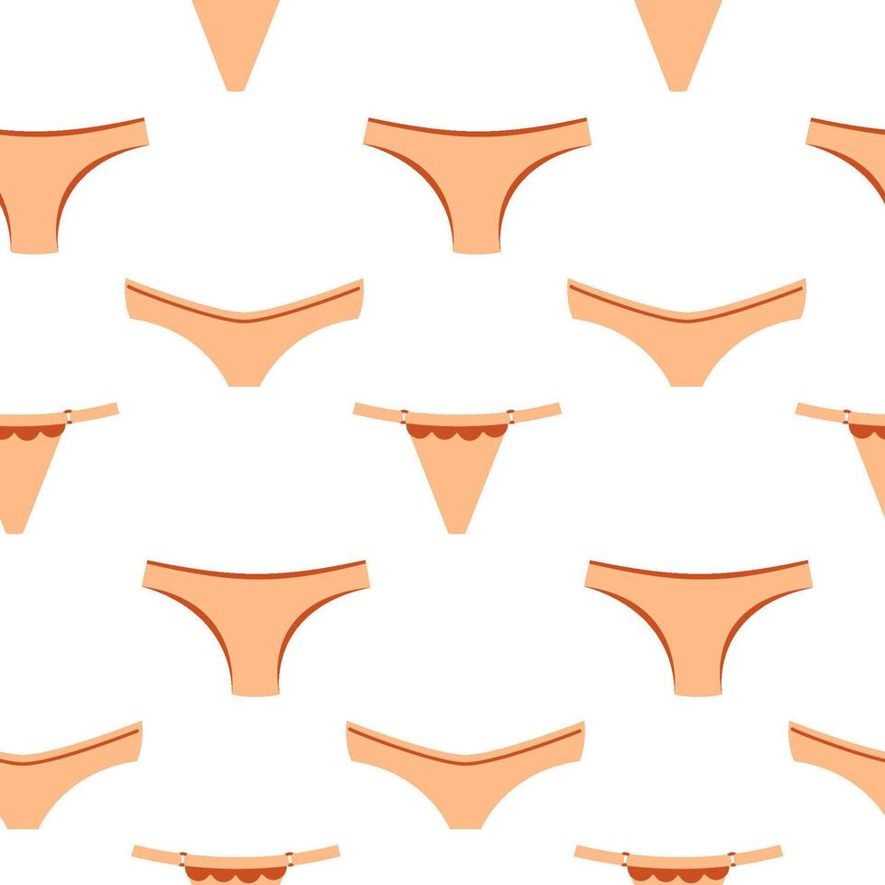 sin costura modelo con mujer ropa interior, señoras lencería. antecedentes con beige bragas. ropa interior, bikini colección vector