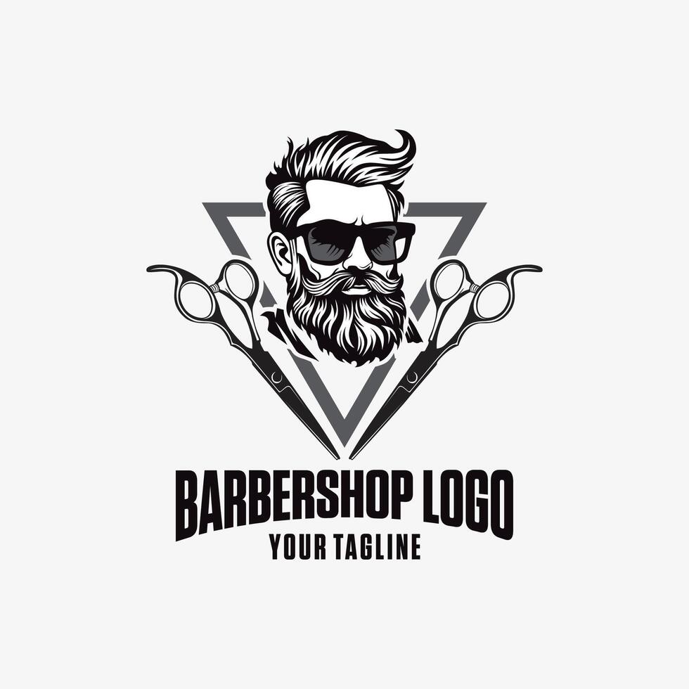 vector logo Clásico hombre barbería