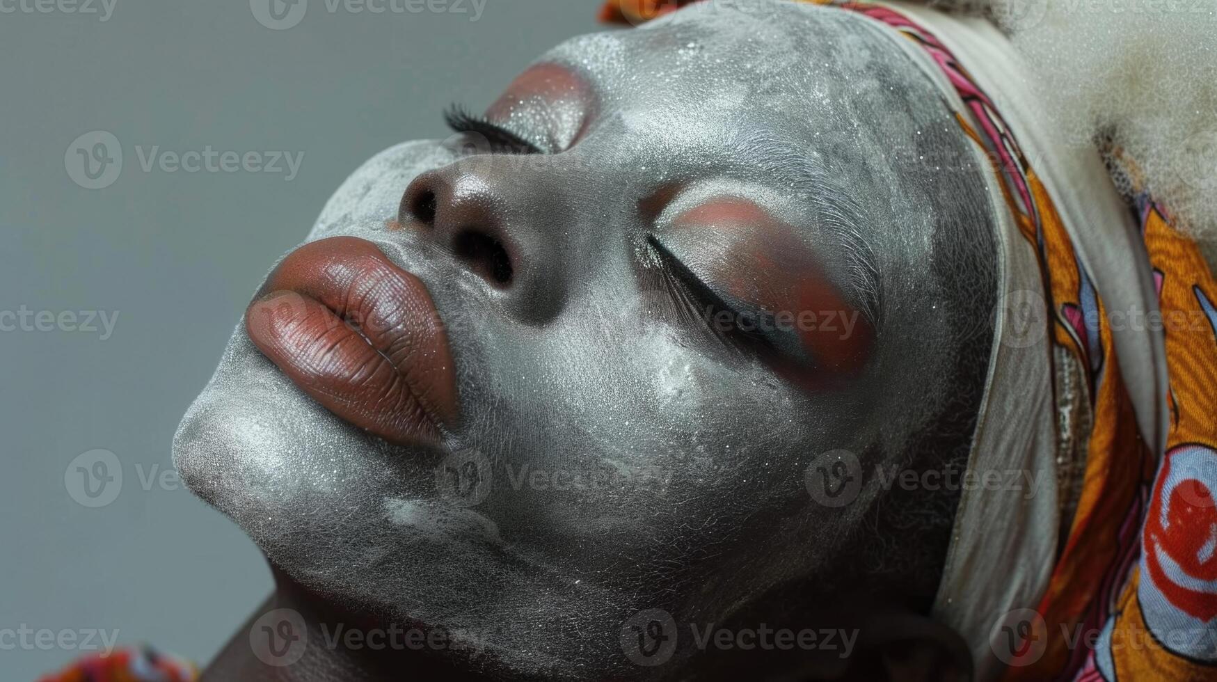 ai generado retrato de un africano niña en de cerca foto