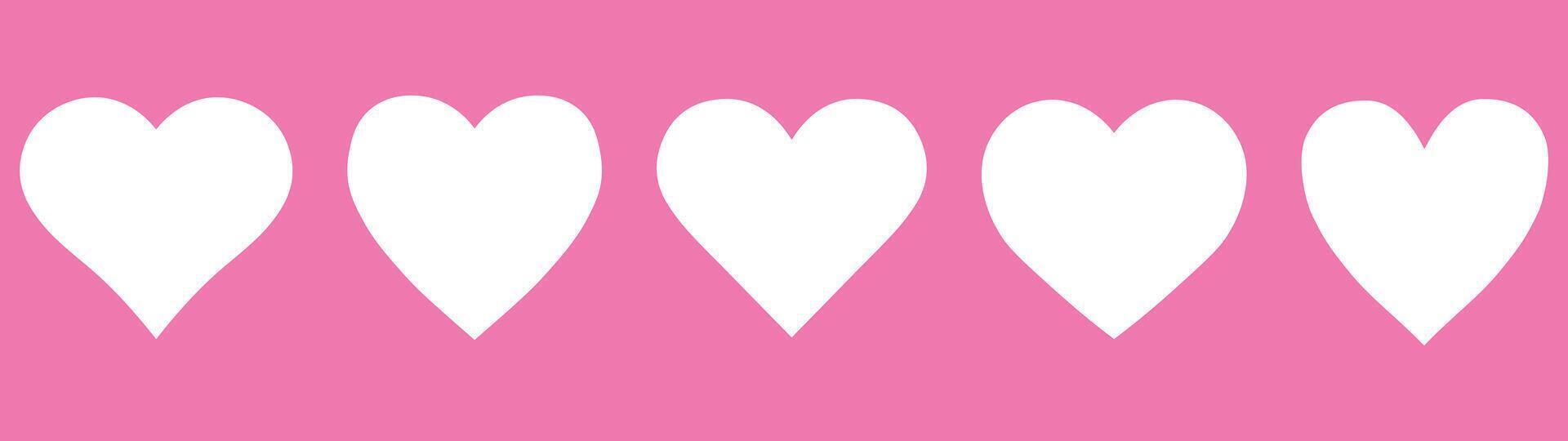 White love shape with pink background for Valentine's Day vector