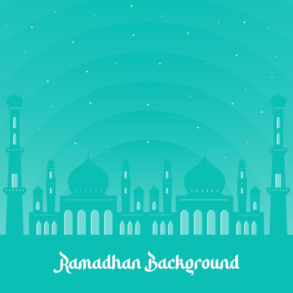 Green Mosque Ramadan Background Vector Pro for Elegant and Pro-Level Designs