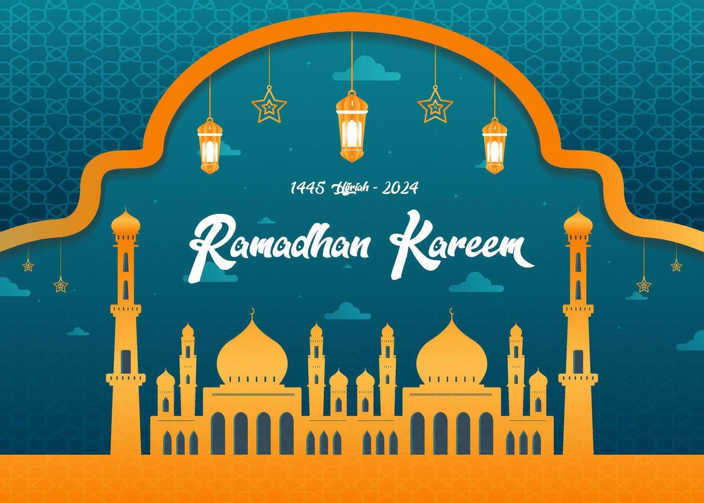 Gradient Ramadan Kareem Background for Vibrant and Elegant Designs vector