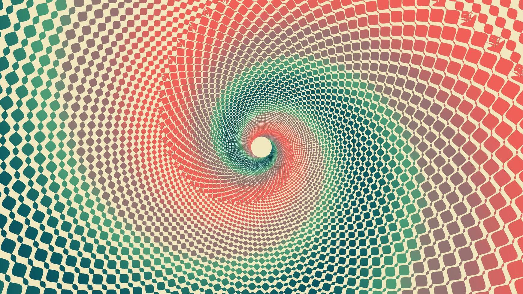 Abstract spiral spinning vortex minimalist retro color background. vector