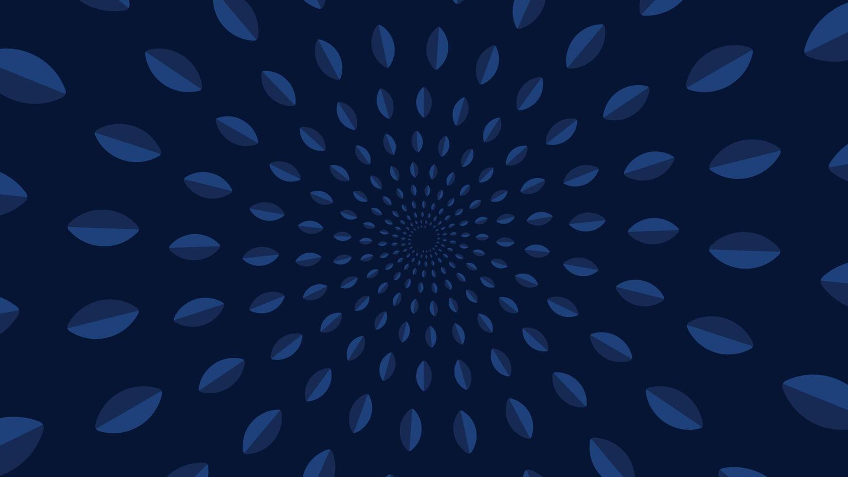 Abstract spiral dotted vortex style creative dark blue background. vector
