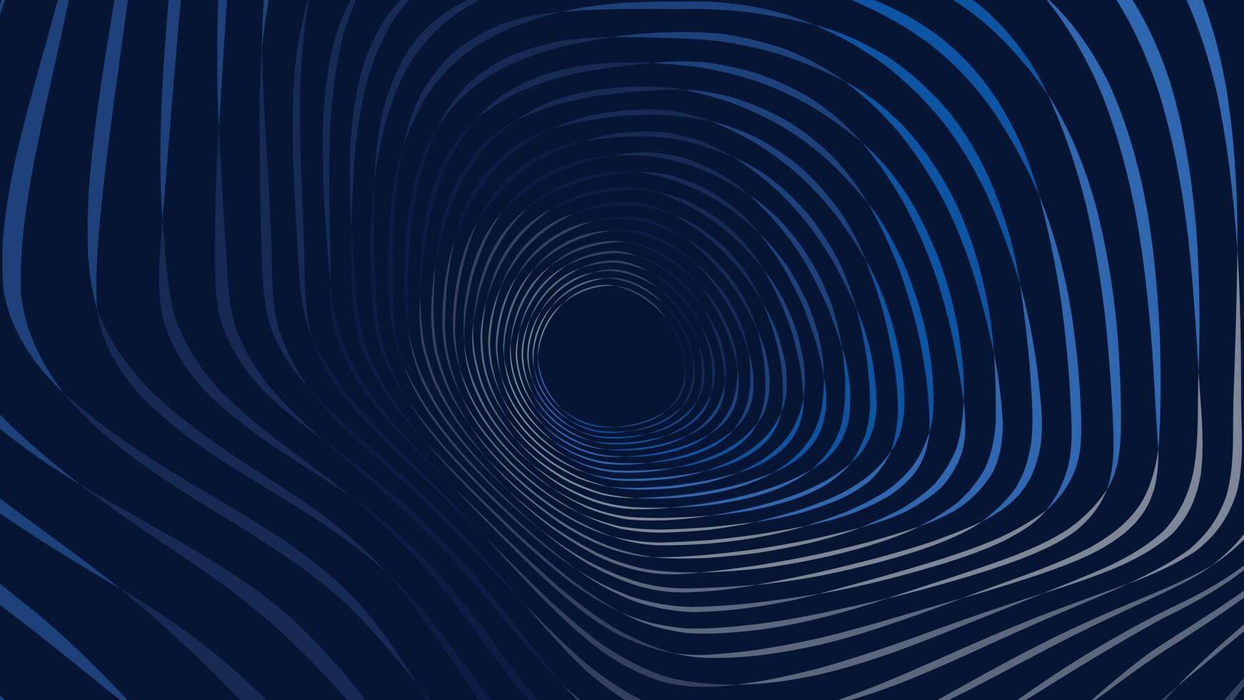 Abstract spiral dotted vortex style creative dark blue background. vector