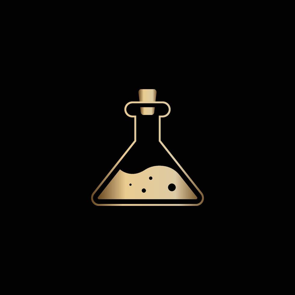 Chemical Bottle Icon Logo vector