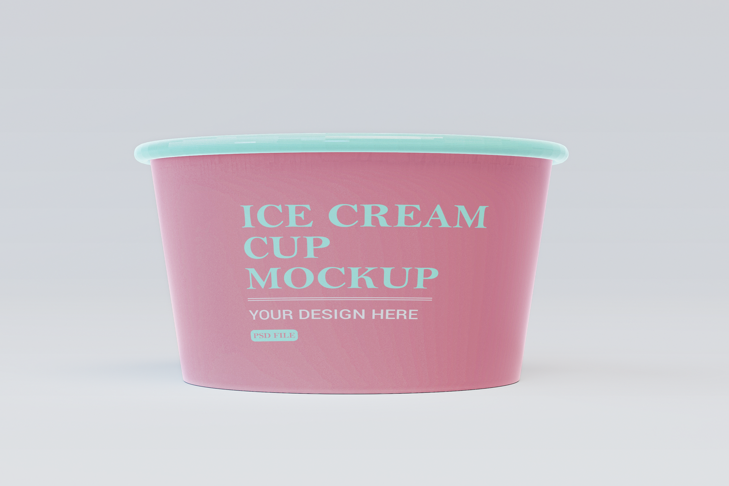 ice cream cup mockup front view psd
