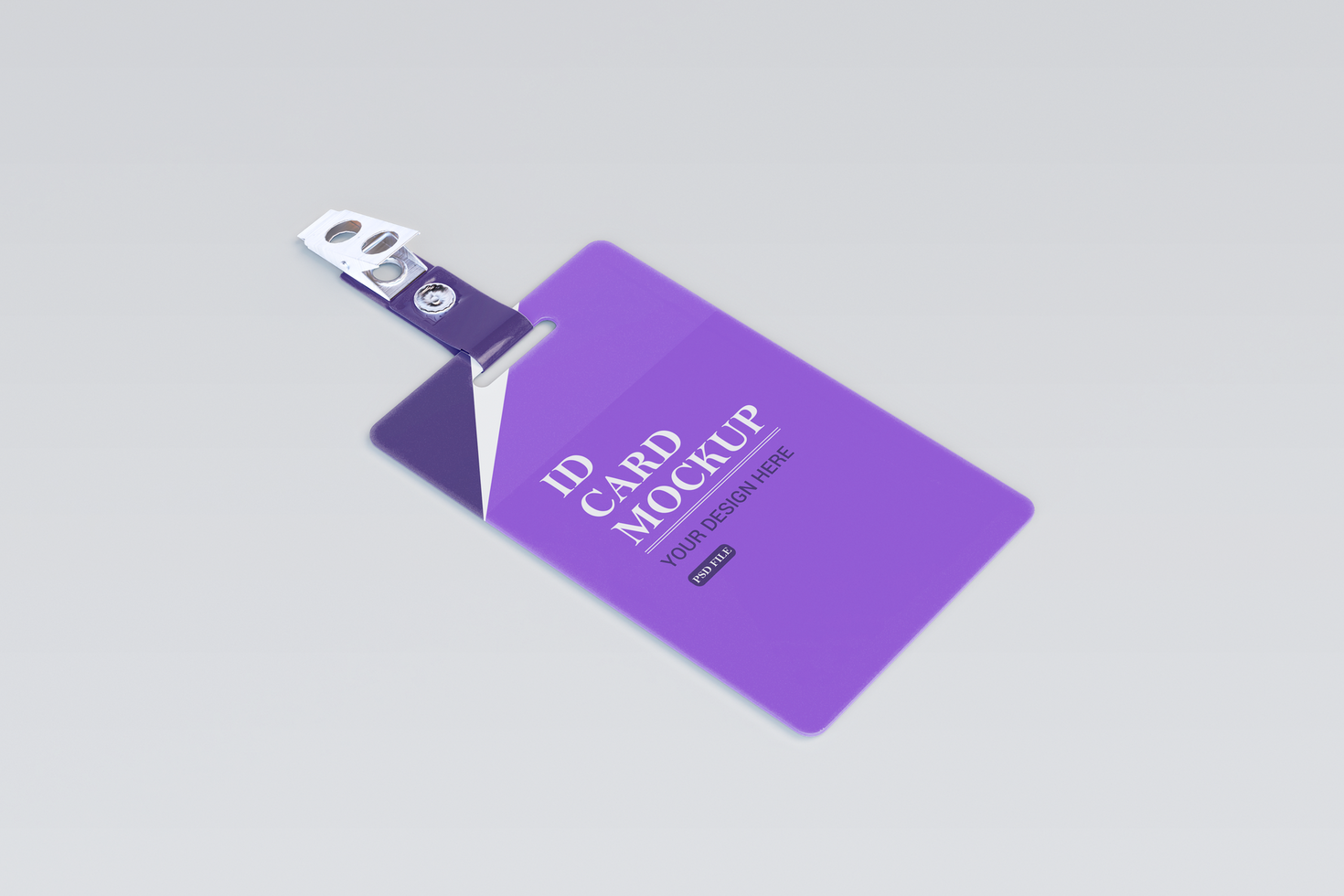 Smart id card top view mockup template psd