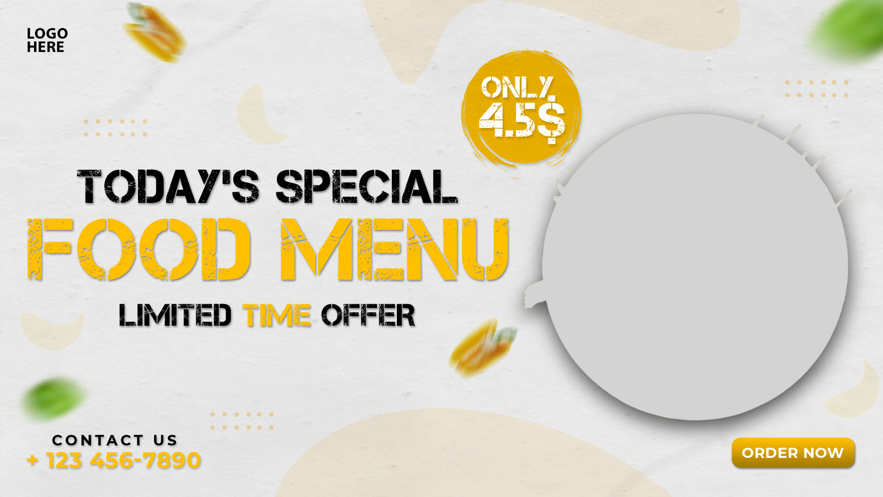 Delicious food menu web banner design psd