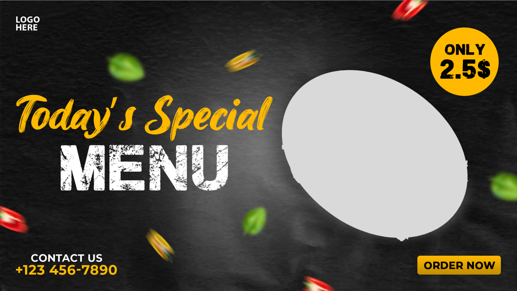 Delicious food menu web banner design psd