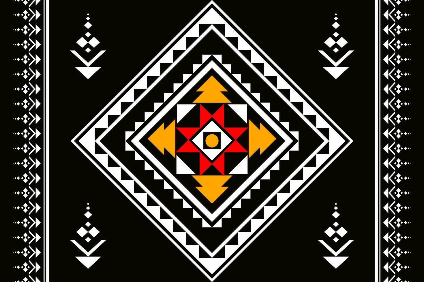 Geometric seamless ethnic pattern. Geometric ethnic pattern can be used in fabric design for clothes, wrapping, textile, embroidery, carpet, tribal pattern vector